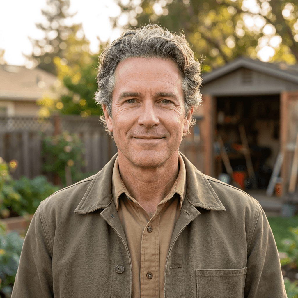Male homeowner in his late 50s, white, plain and straightforward